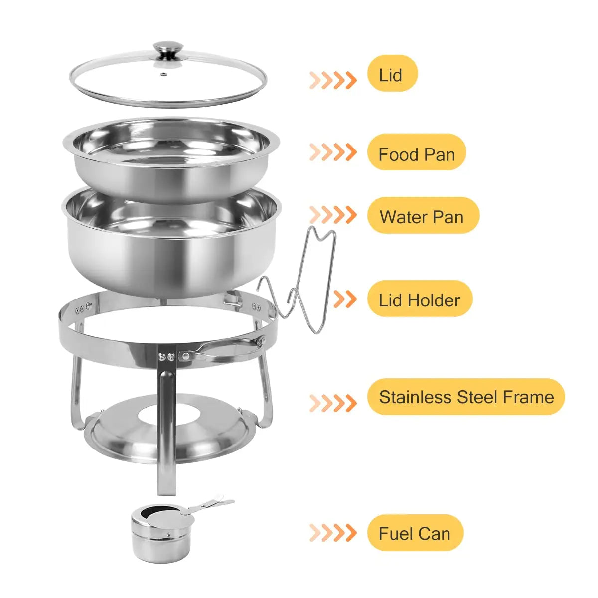 BriSunshine-Round Chafing Dish Buffet