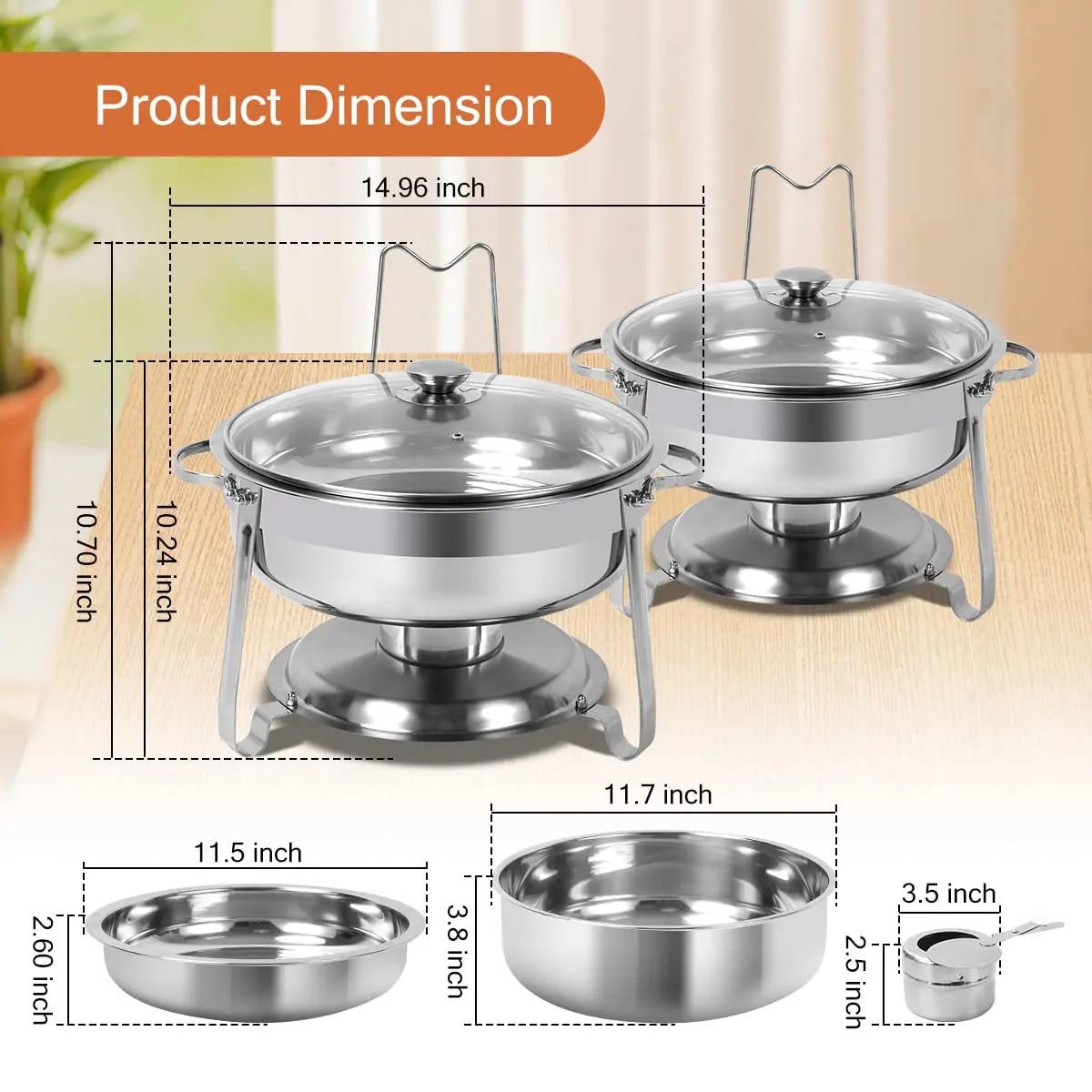 BriSunshine-Round Chafing Dish Buffet