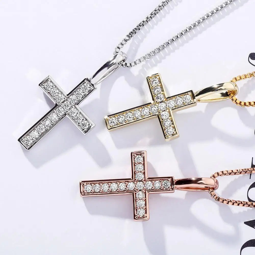 Cross Pendant Gold Silver Rose Gold