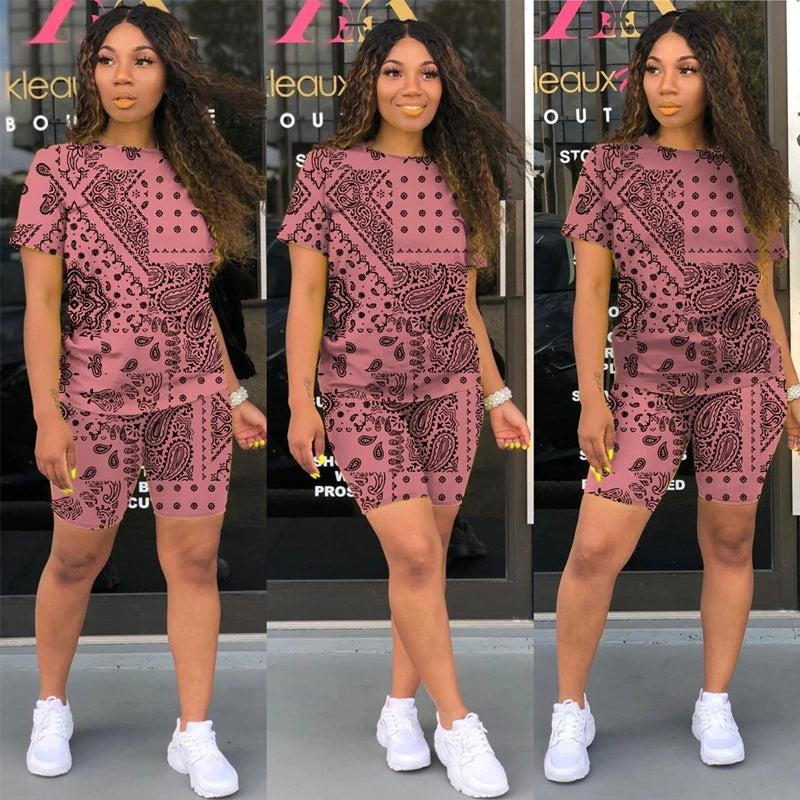 Bandana Print Two Piece Set For Women