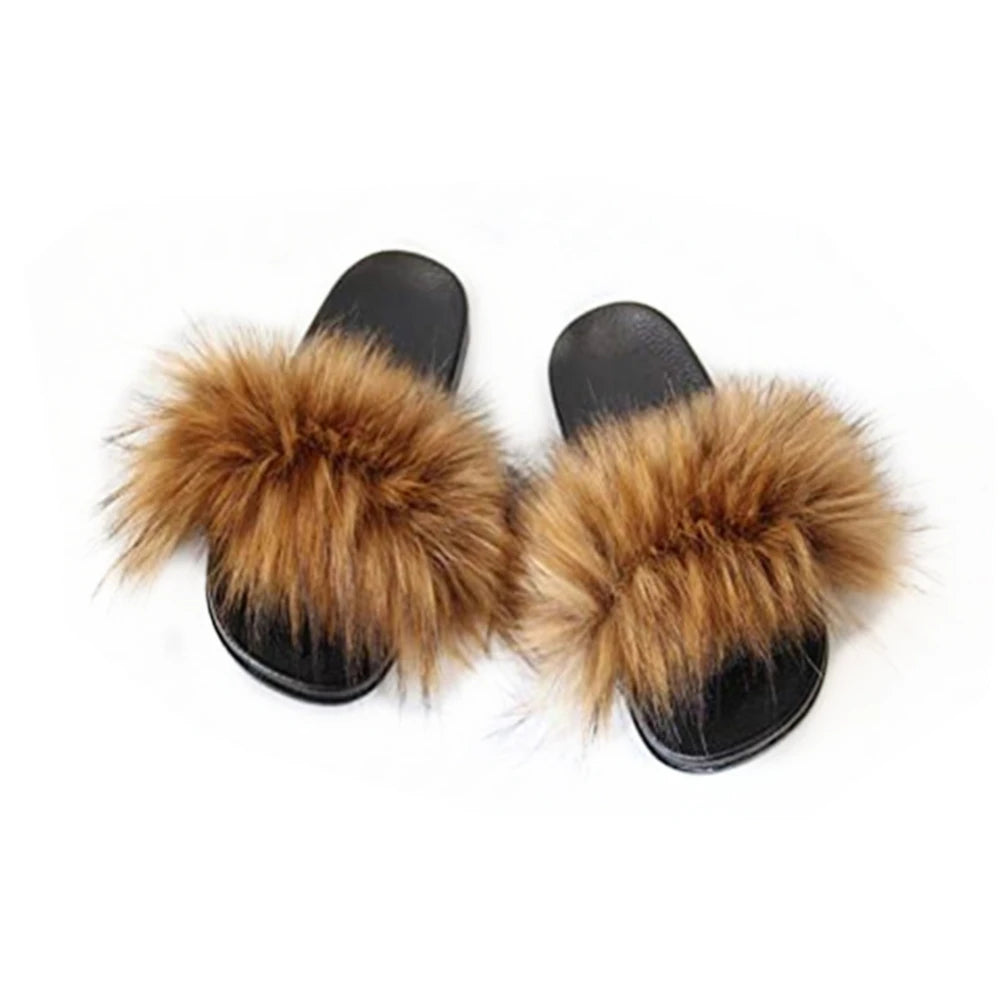 Women's Vegan Furry Slippers