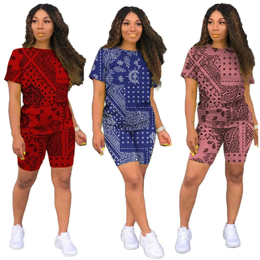 Bandana Print Two Piece Set For Women