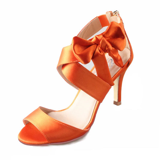 burnt orange high heels