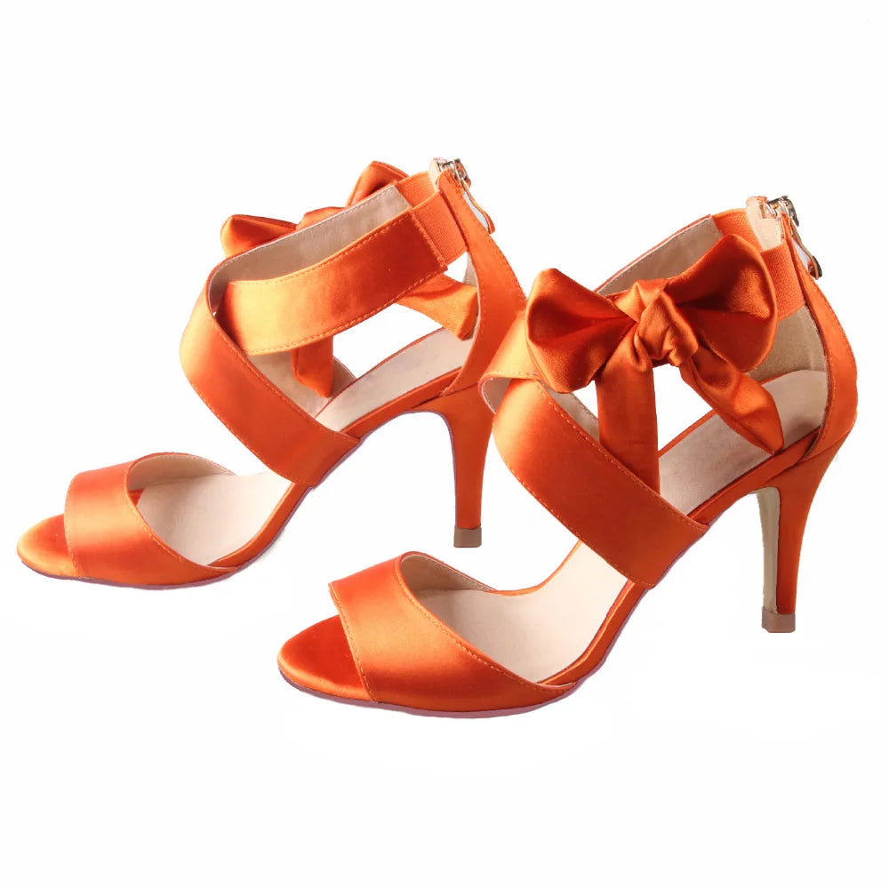 burnt orange high heels