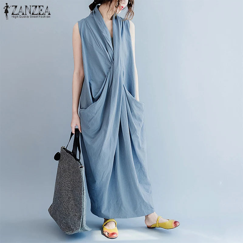 Oversize  Asymmetrical Maxi Dress