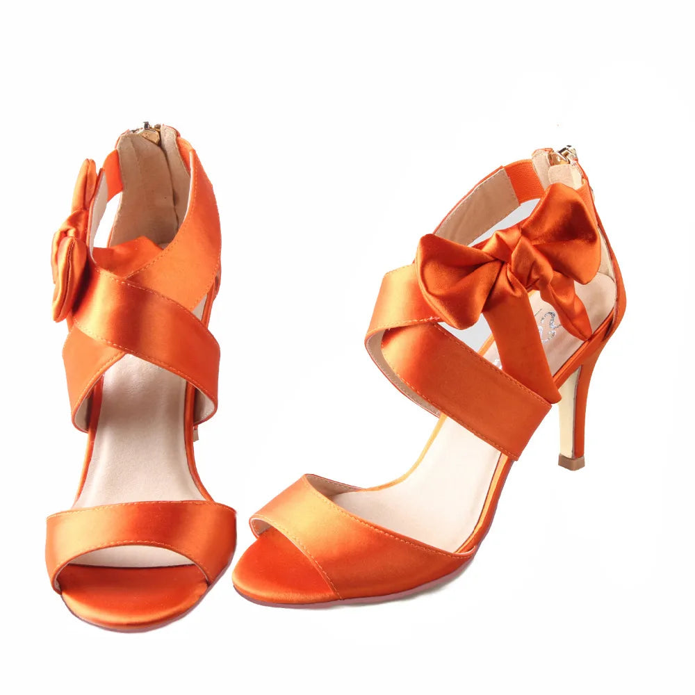 burnt orange high heels