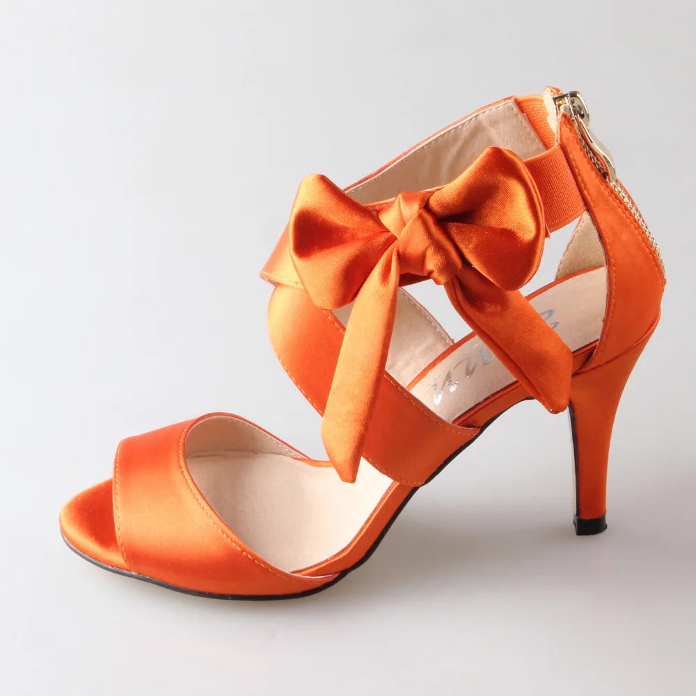 burnt orange high heels