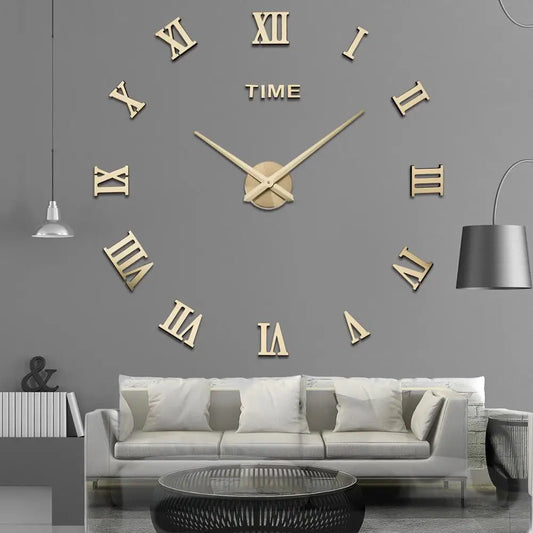 3d Big Acrylic Mirror Wall Clock