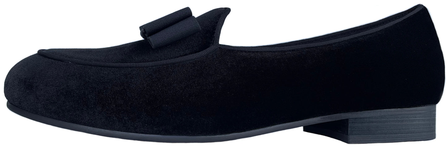 Men's Black Velvet Loafers