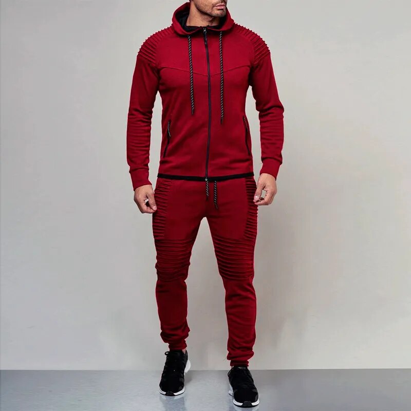 2 pieces Autumn Running tracksuit men