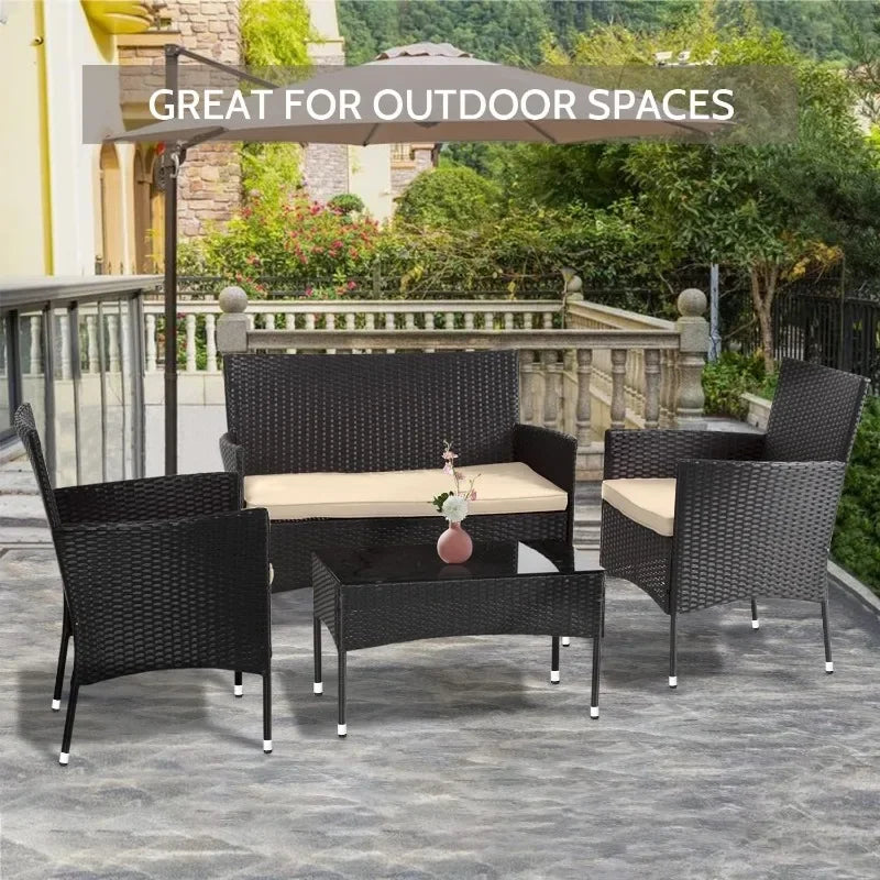 Patio Furniture Set 4 Pieces