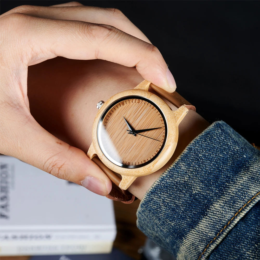 Bamboo Wood Couple Wristwatches