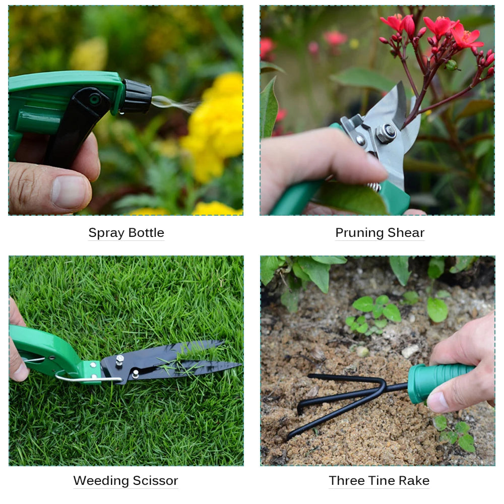 10pcs Stainless Steel Garden Tool Set