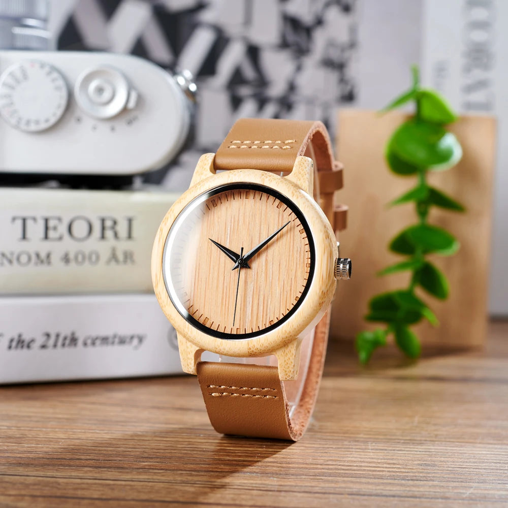 Bamboo Wood Couple Wristwatches