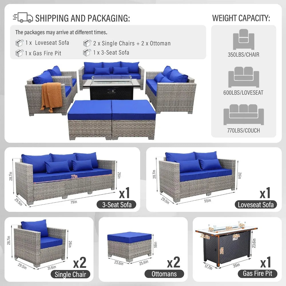 Garden Furniture Set 7 Piece