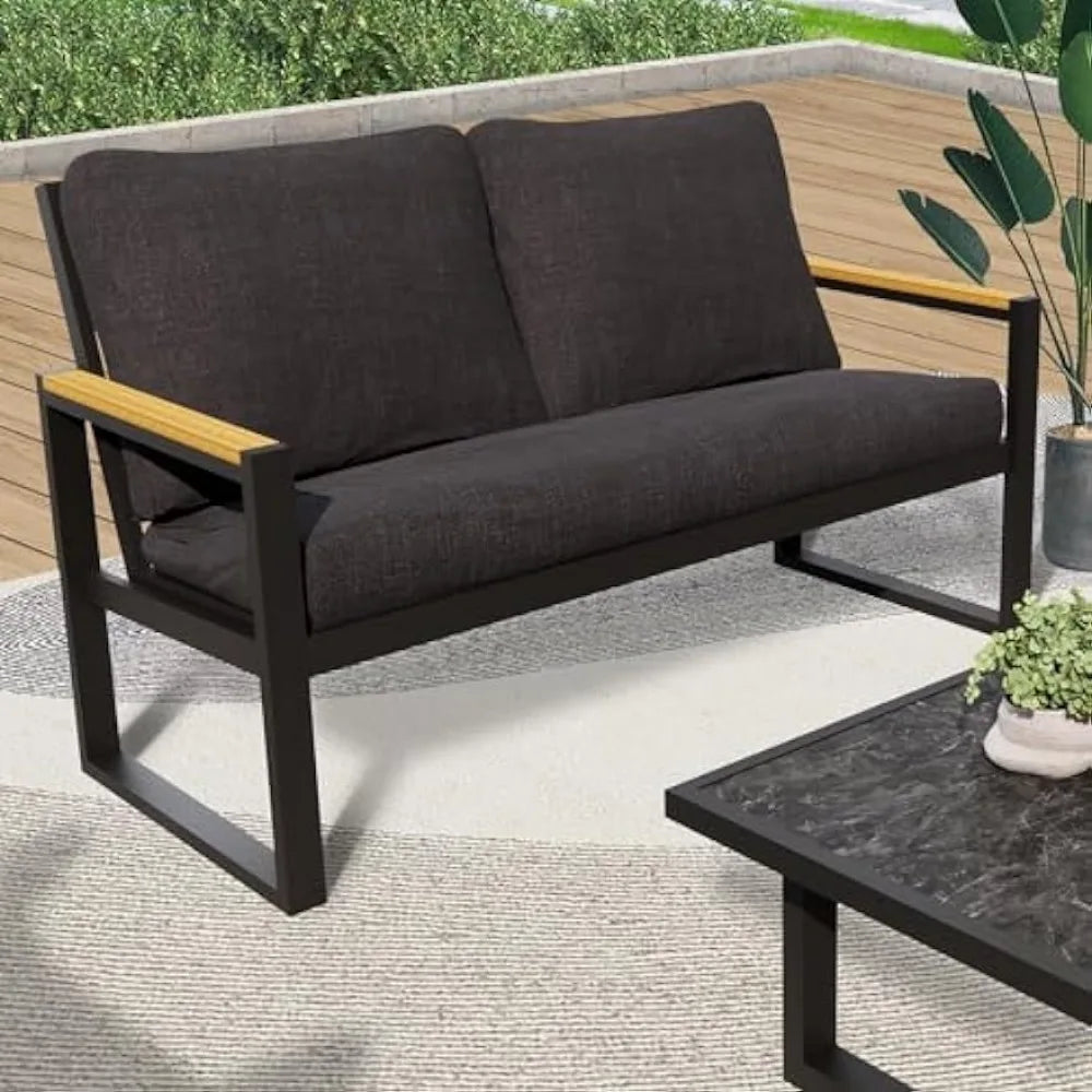 Outdoor 4 Pieces Aluminum Frame Furniture Set