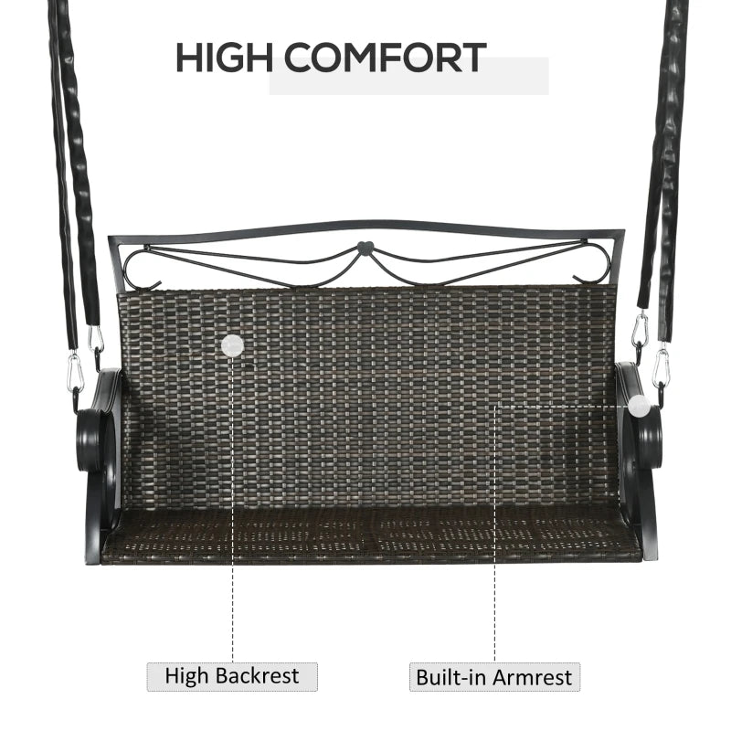 2-Person Wicker Porch Swing