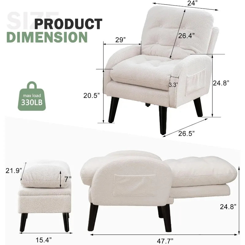 Accent Chair with Ottoman