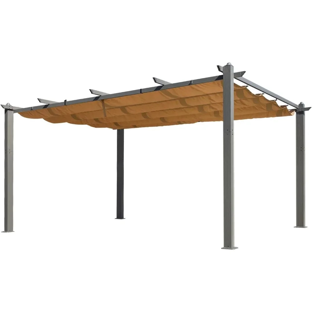 Aluminum Pergola with Retractable Canopy