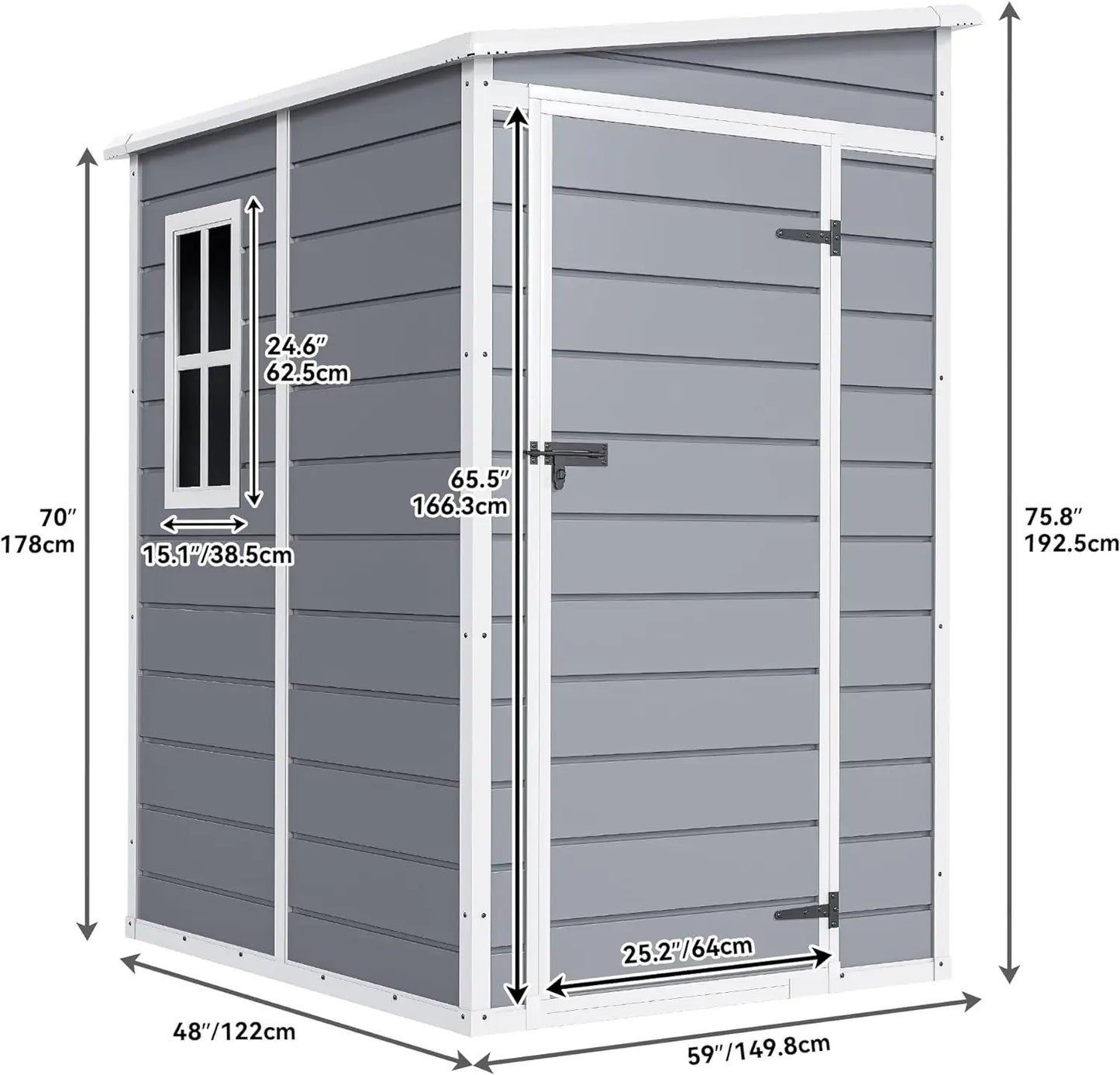 Resin Outdoor Storage Shed with Floor