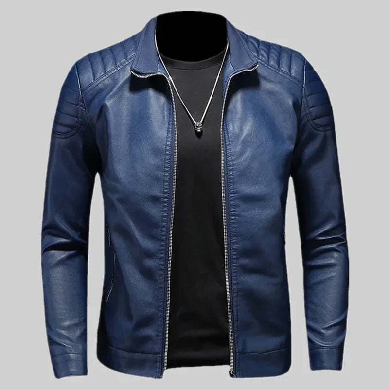 2024 Spring Moto Pu Leather Jacket