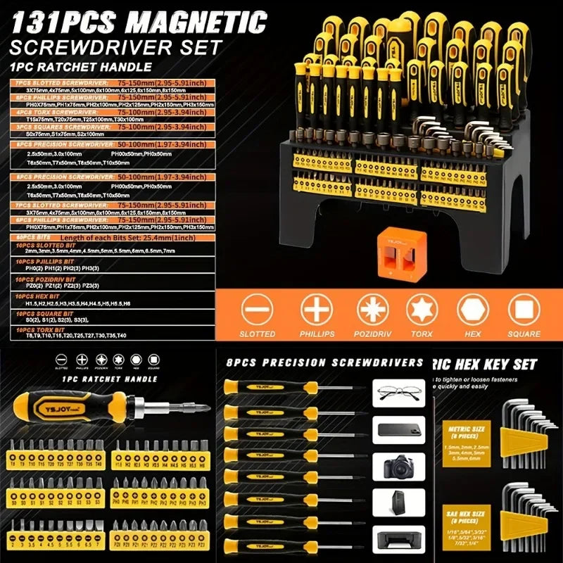 131pcs Magnetic Screwdriver