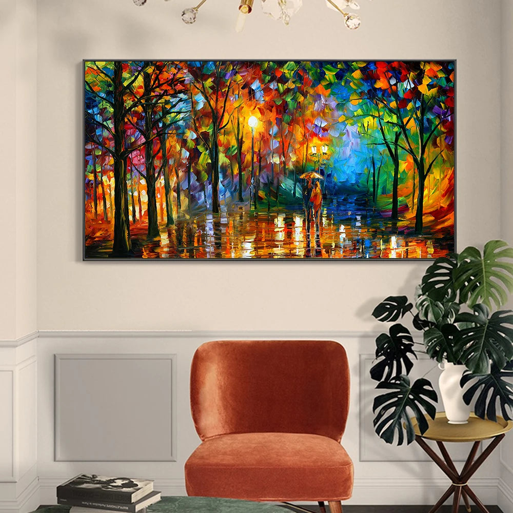 Abstract Canvas Prints Art Rainy Garden