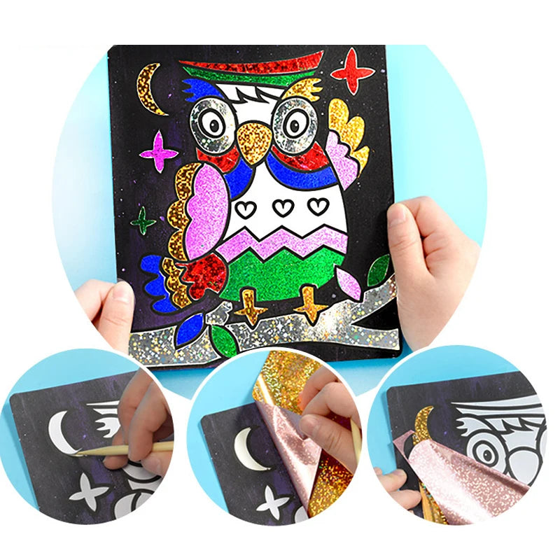 DIY Cartoon Magical Transfer Painting Crafts