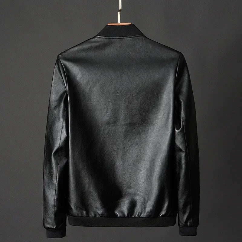 Autumn New Men Leather Coat