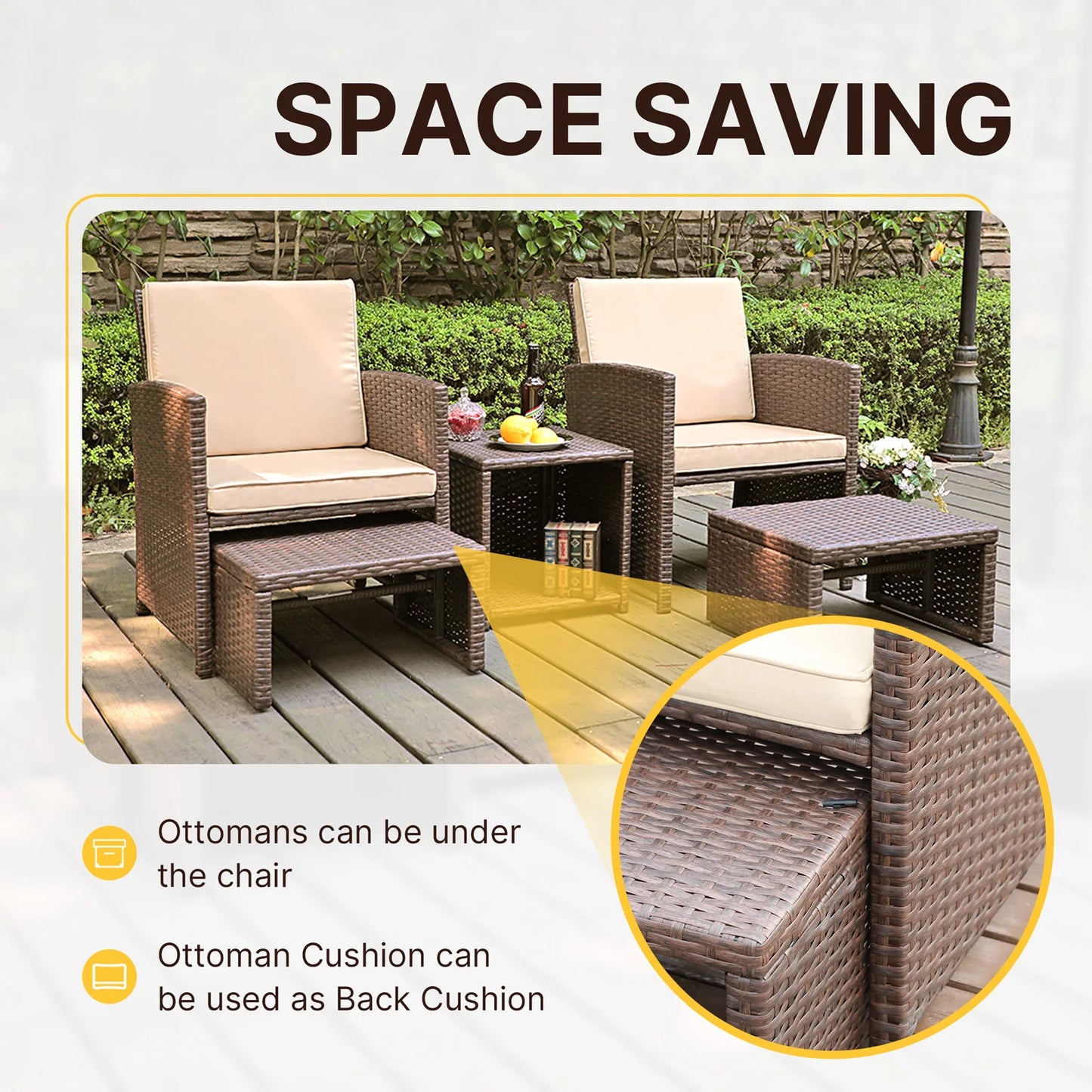 5PCS Outdoor Patio Furniture Set