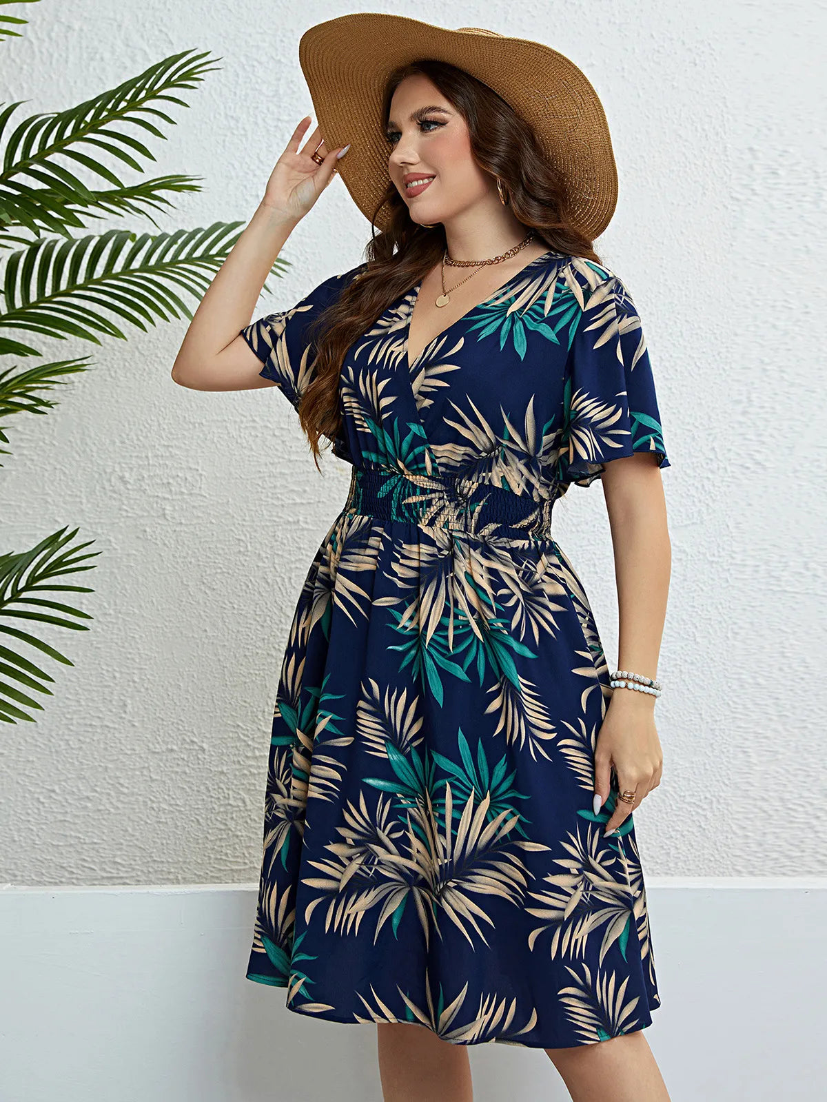 Plus Size Floral Print Dresses