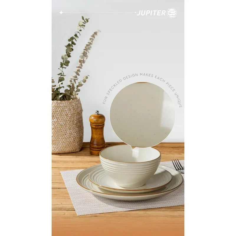 12 Pieces Dishes Set,