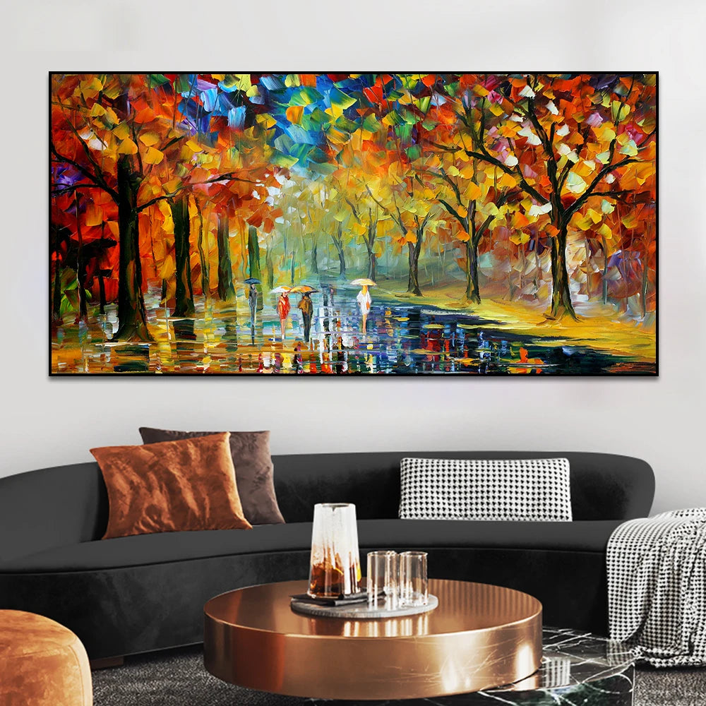 Abstract Canvas Prints Art Rainy Garden