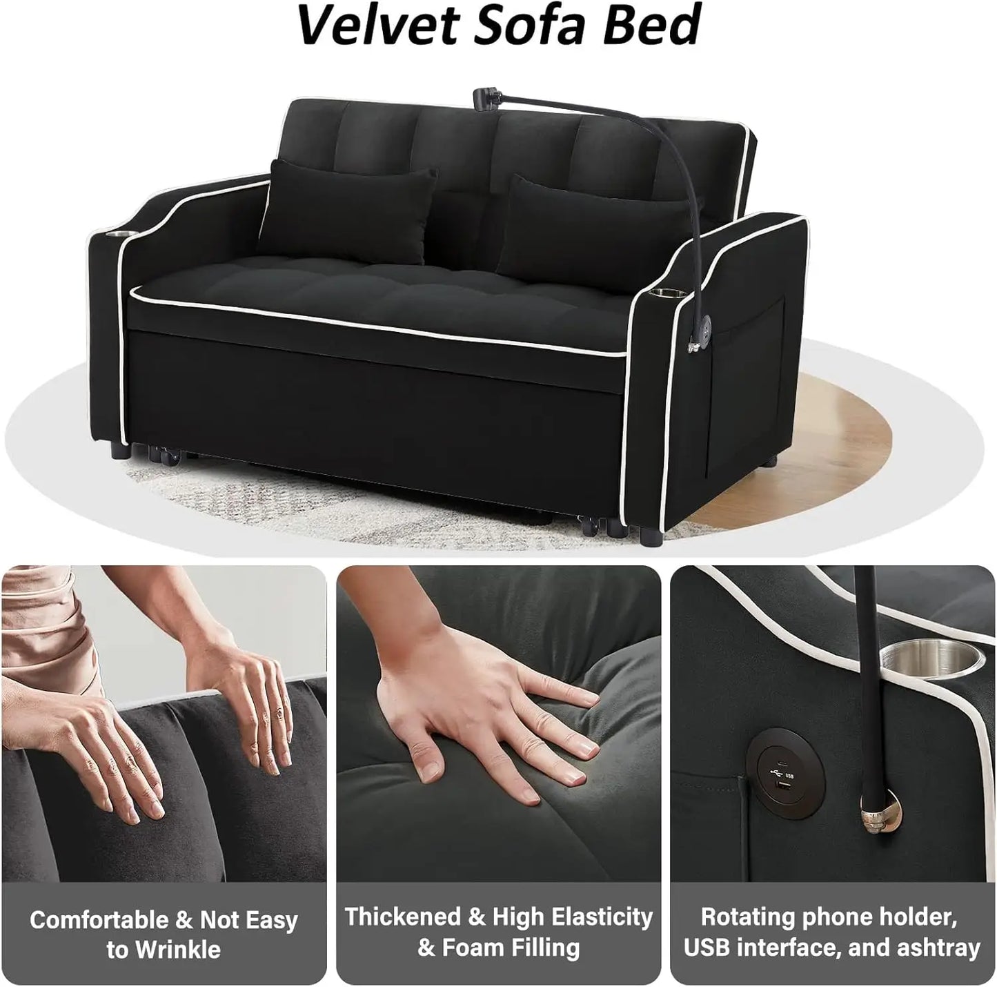 3 in 1 Sleeper Sofa Couch Bed