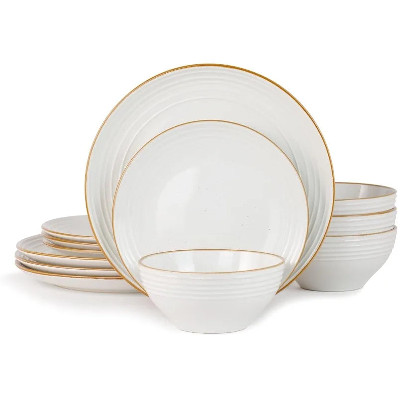 12 Pieces Dishes Set,