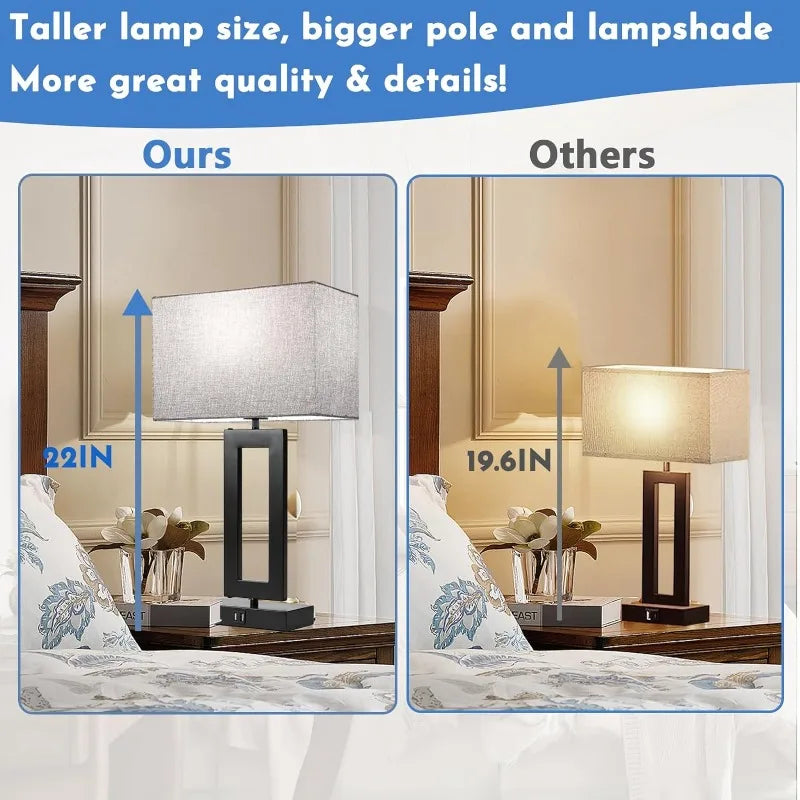 Set of 2 Touch Control Table Lamps