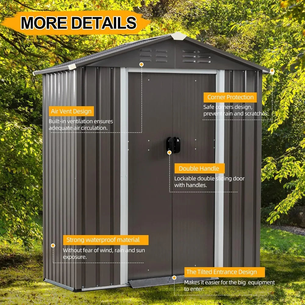 5x3 FT outdoor storage shed