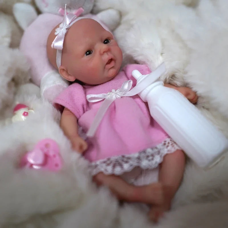 7"  Micro Preemie  Silicone Baby Girl Doll