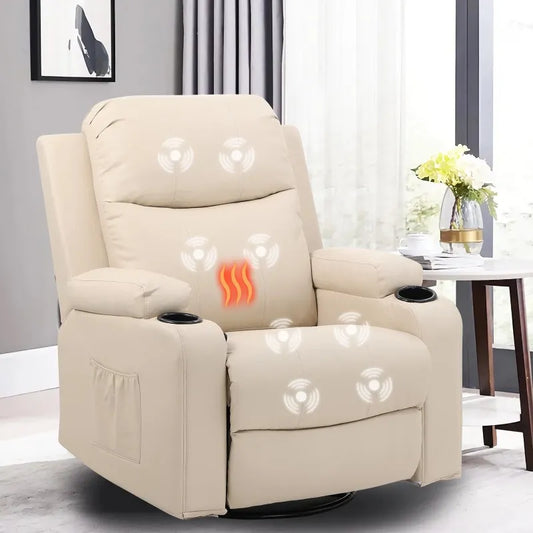 Massage Recliner Chair PU Leather Rocking Sofa