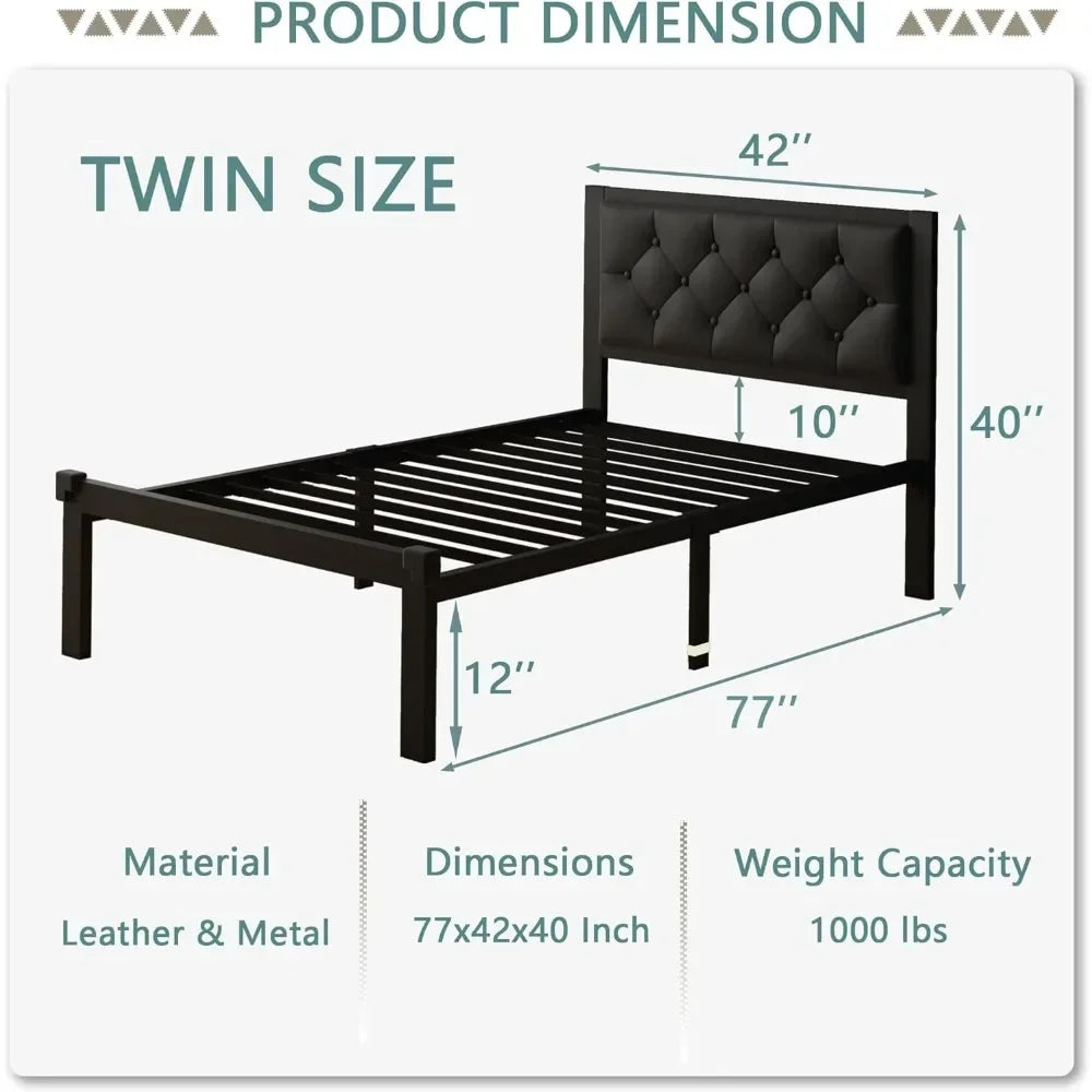 Twin Size Metal Bed Frame