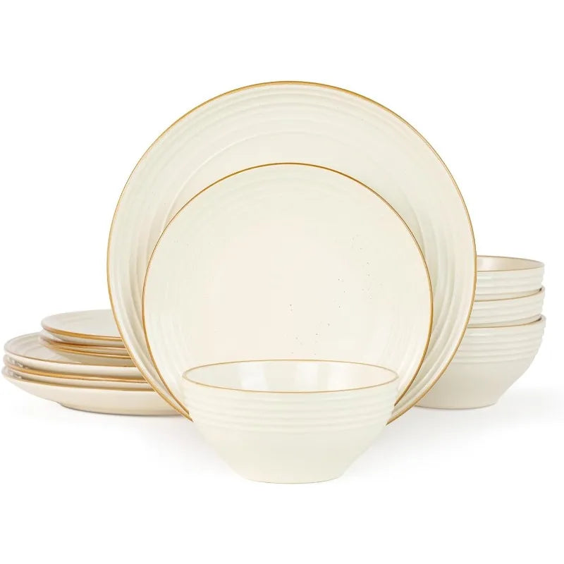 12 Pieces Dishes Set,