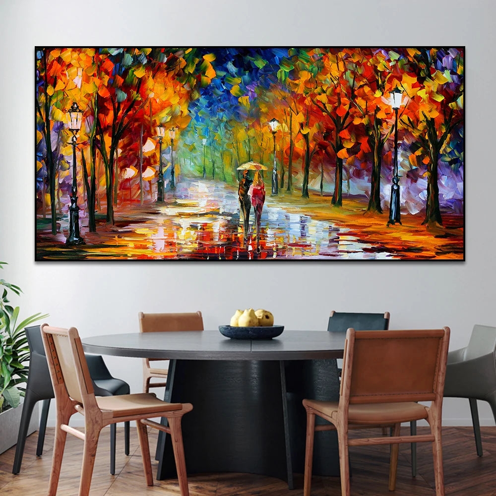 Abstract Canvas Prints Art Rainy Garden