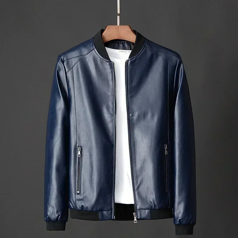 Autumn New Men Leather Coat