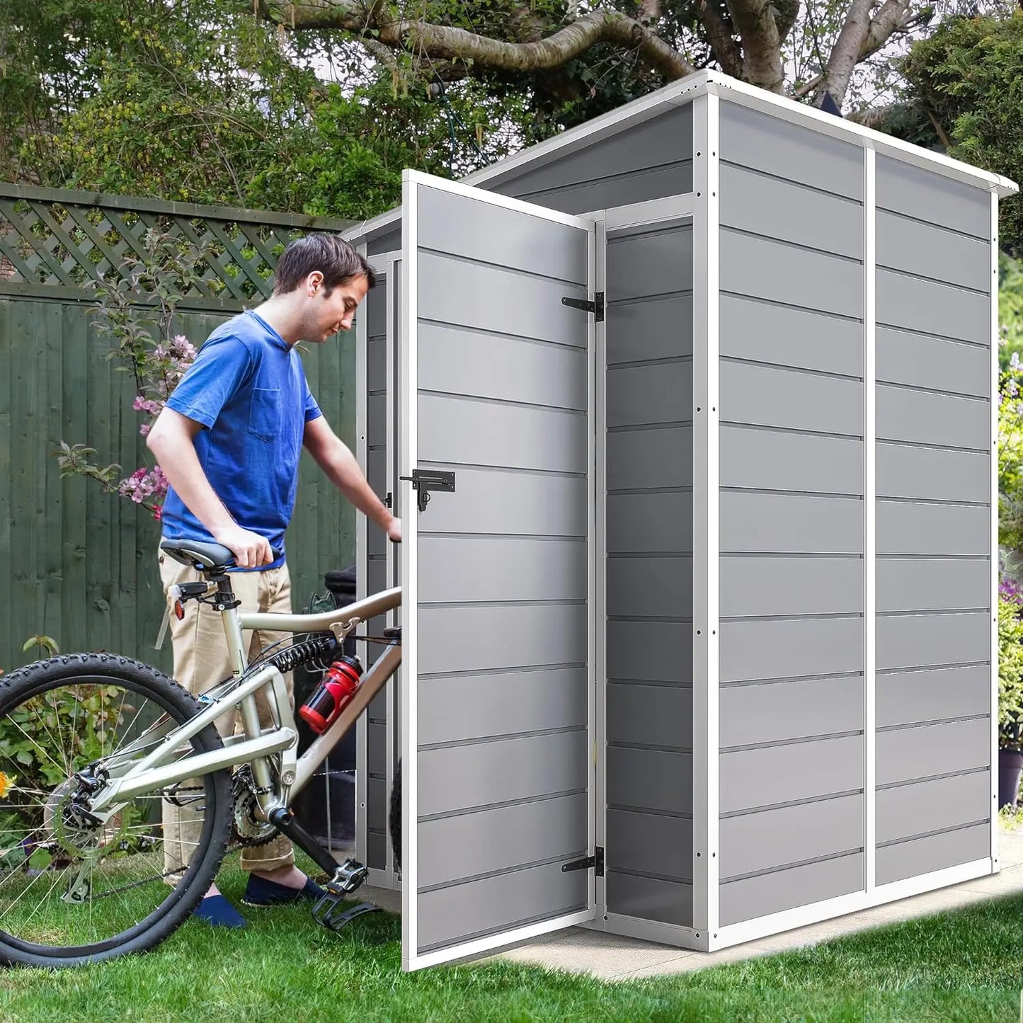 Resin Outdoor Storage Shed with Floor