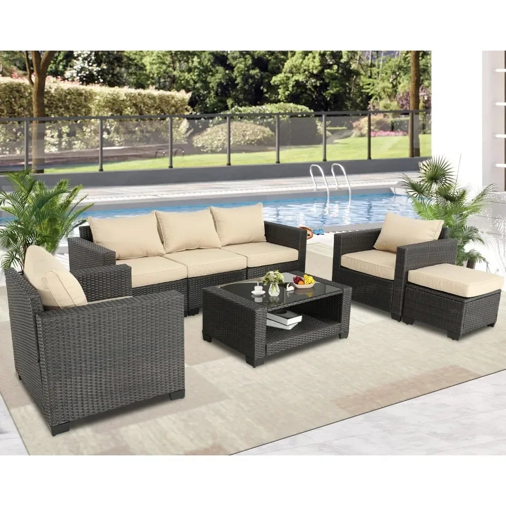 7 Pieces Patio Furniture Sets