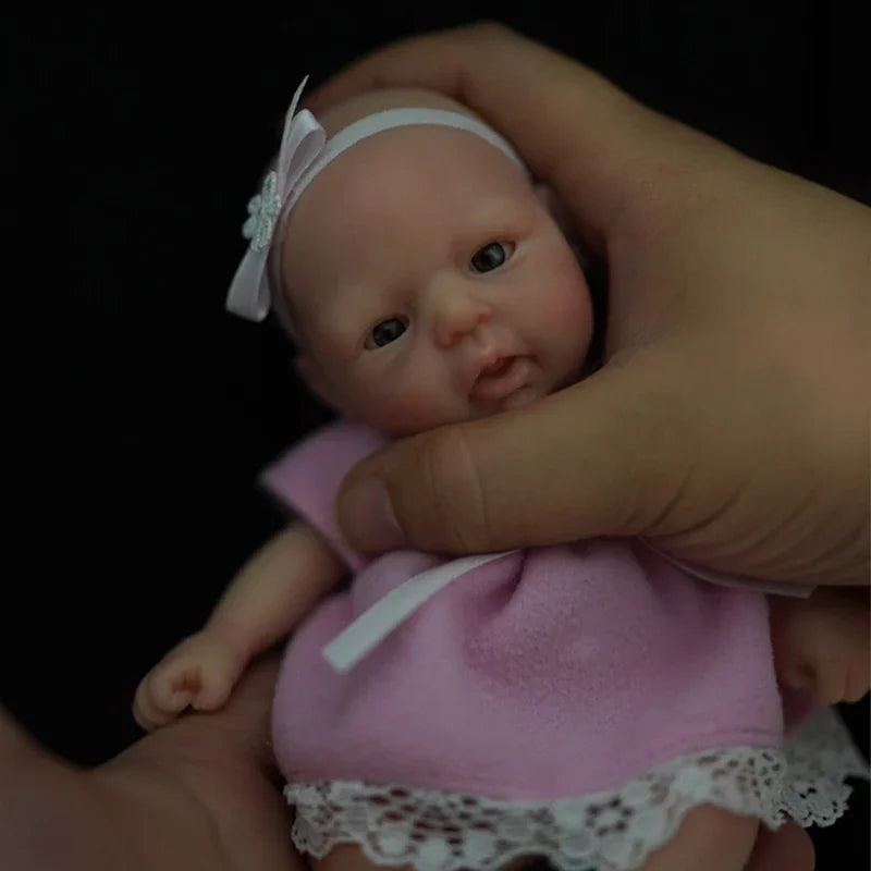 7"  Micro Preemie  Silicone Baby Girl Doll