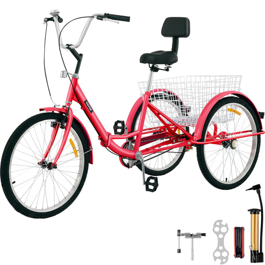 Foldable Adult Tricycle 24''