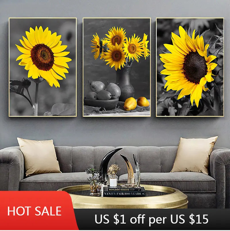 Sunflower Poster And Print Canvas