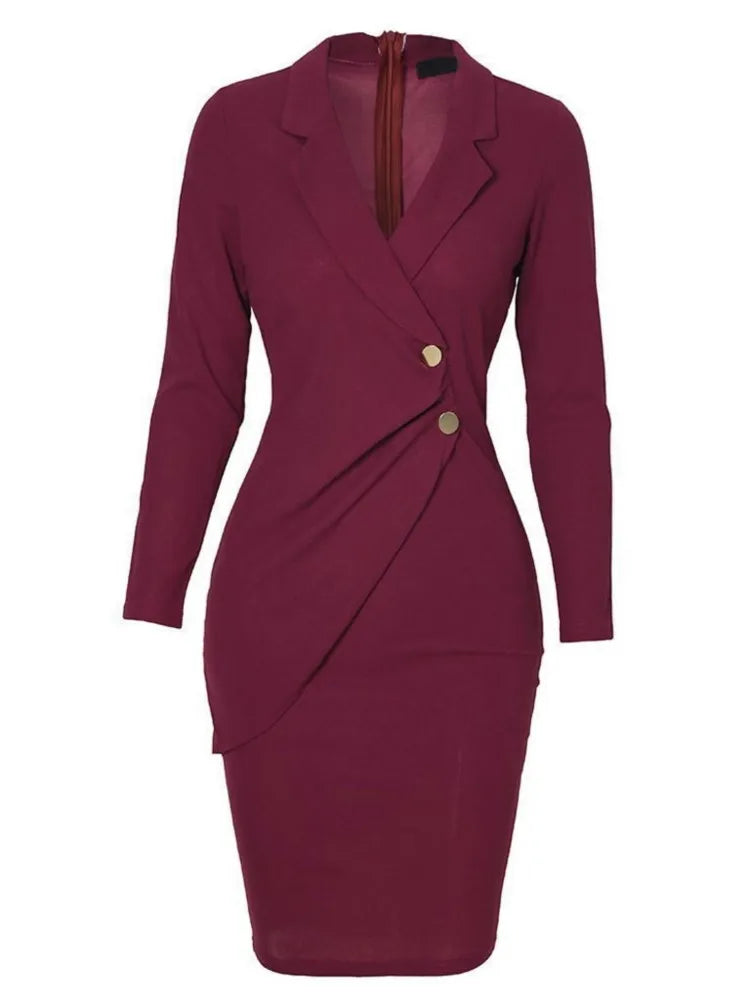 Women Elegant Bodycon Work Dresses