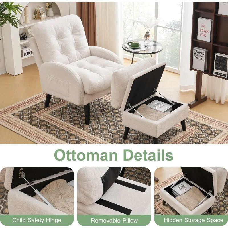 Accent Chair with Ottoman